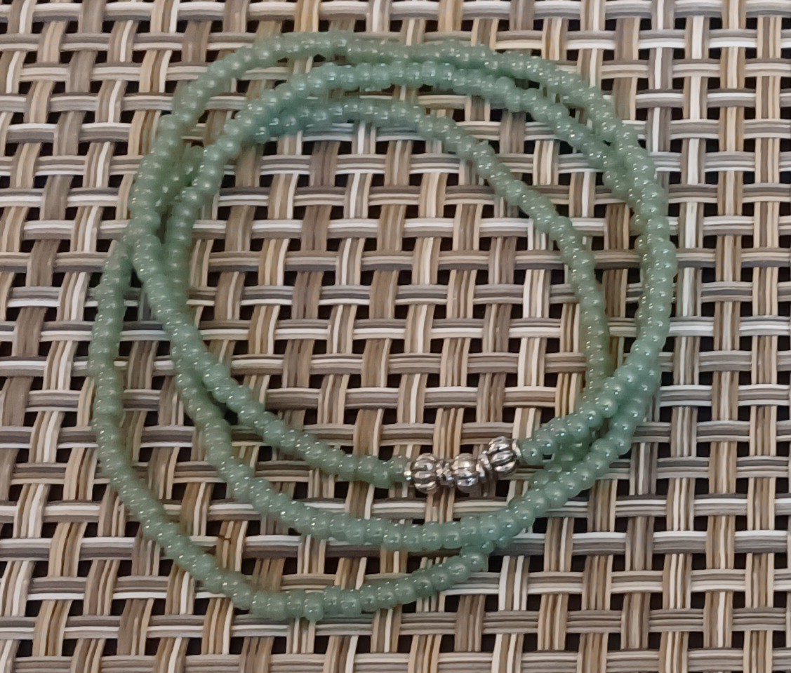 Sage Translucent 3 Piece Set Beaded Stretch Miyuki Round Seed Beads – NEW