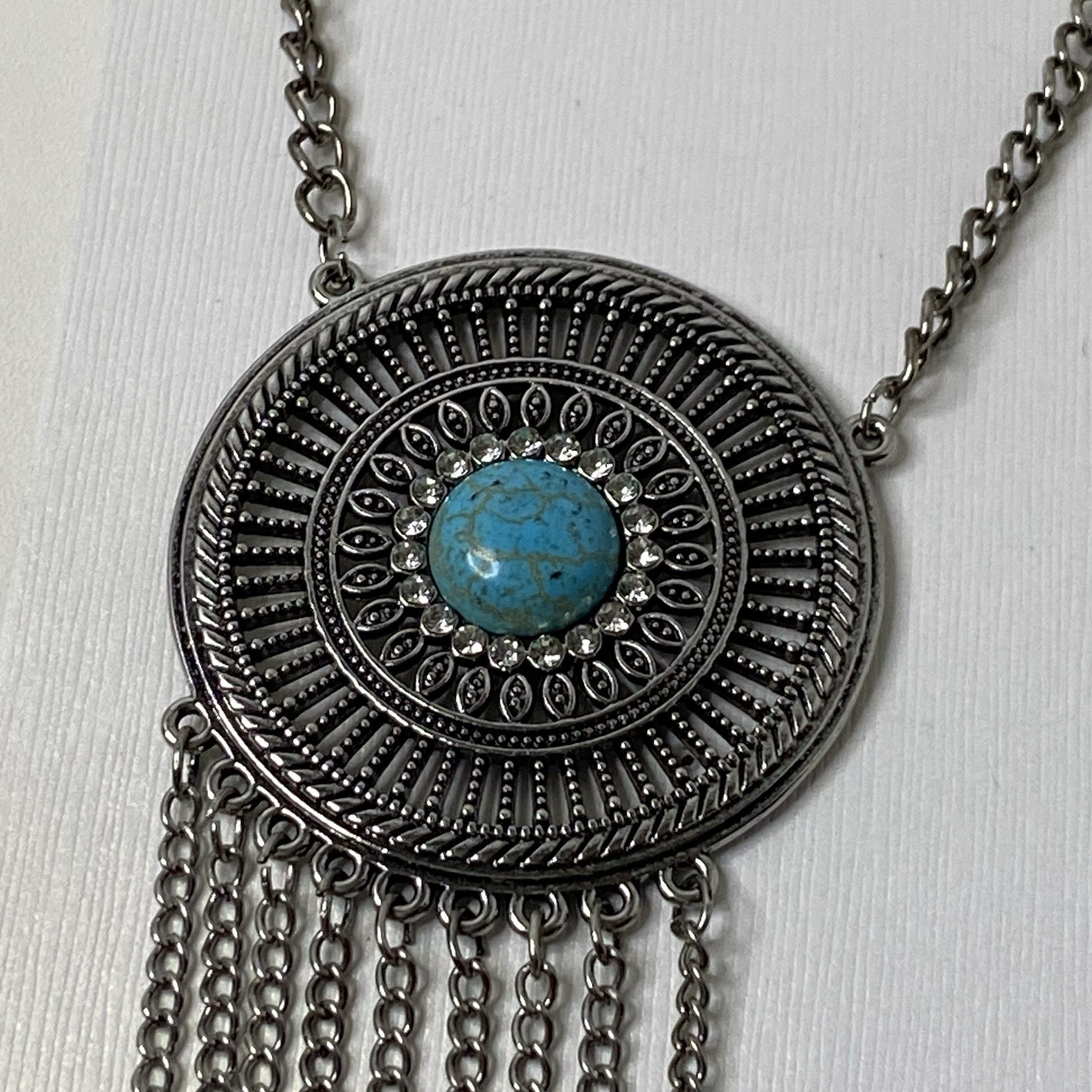 Southwestern Jessica Simpson Turquoise/Cobolt Blue Necklace