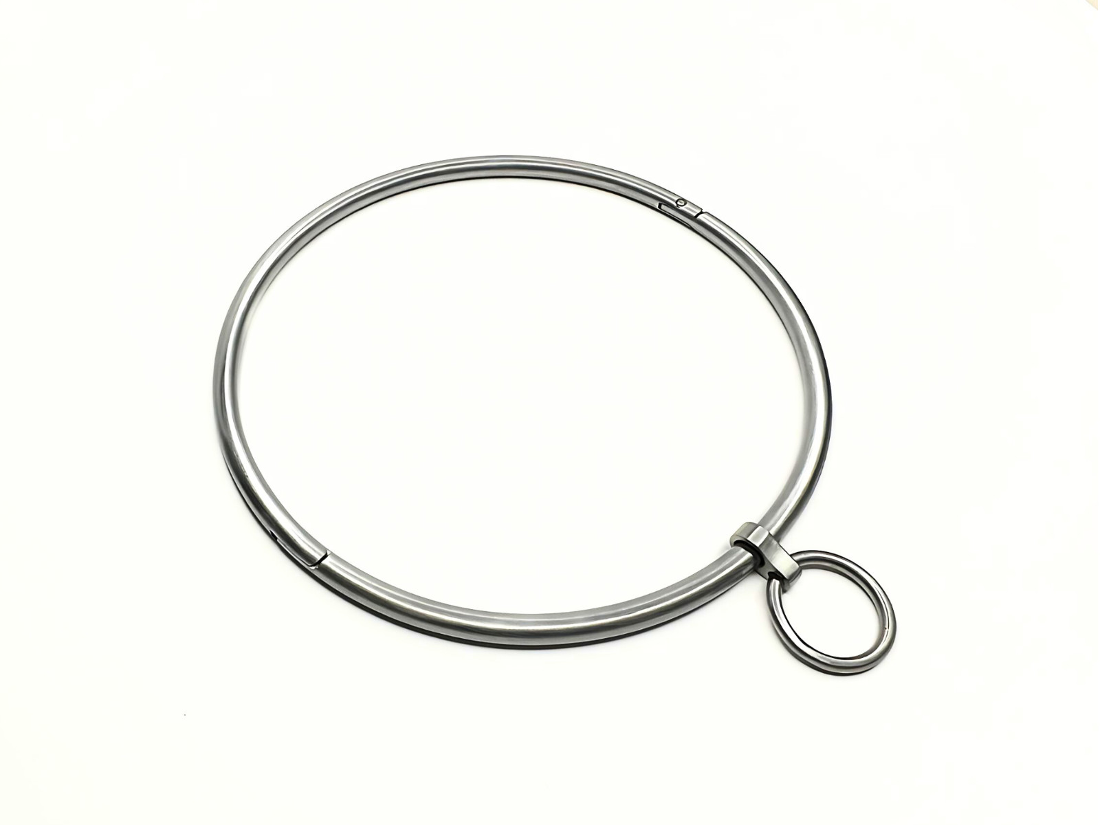 18″ 6mm Petite Thin Satin Stainless Locking Eternity Collar – CuffStore