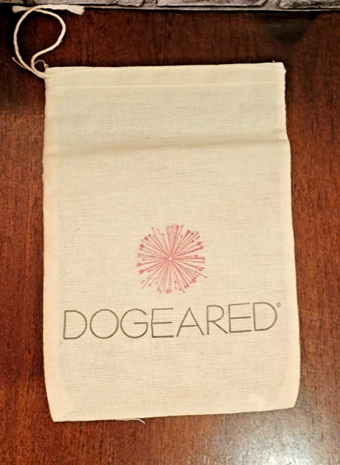 New! DOGEARED “Three Wishes” Make a Wish Dainty Bead Silver Necklace in Pouch