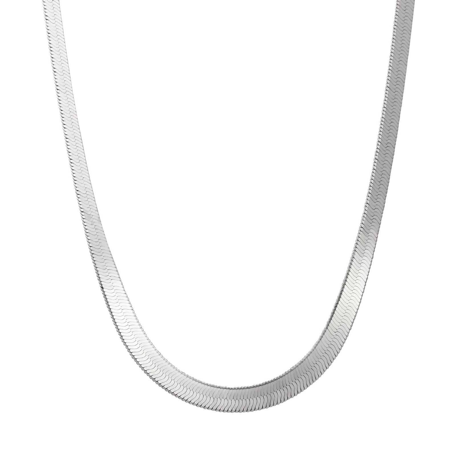 Stunning Silver Filled 4MM Slim Flat Snake Chain Necklace Mens & Womens 18″- 24″