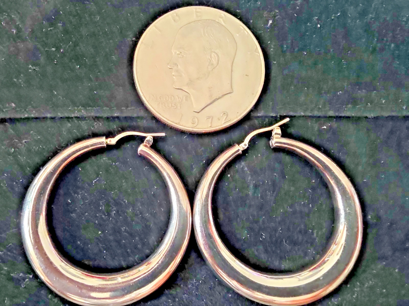 Vtg. Milor of Italy – Doom Hoops Earrings 950 SS 13g.- 45.mm / 1.8in wide Chucky