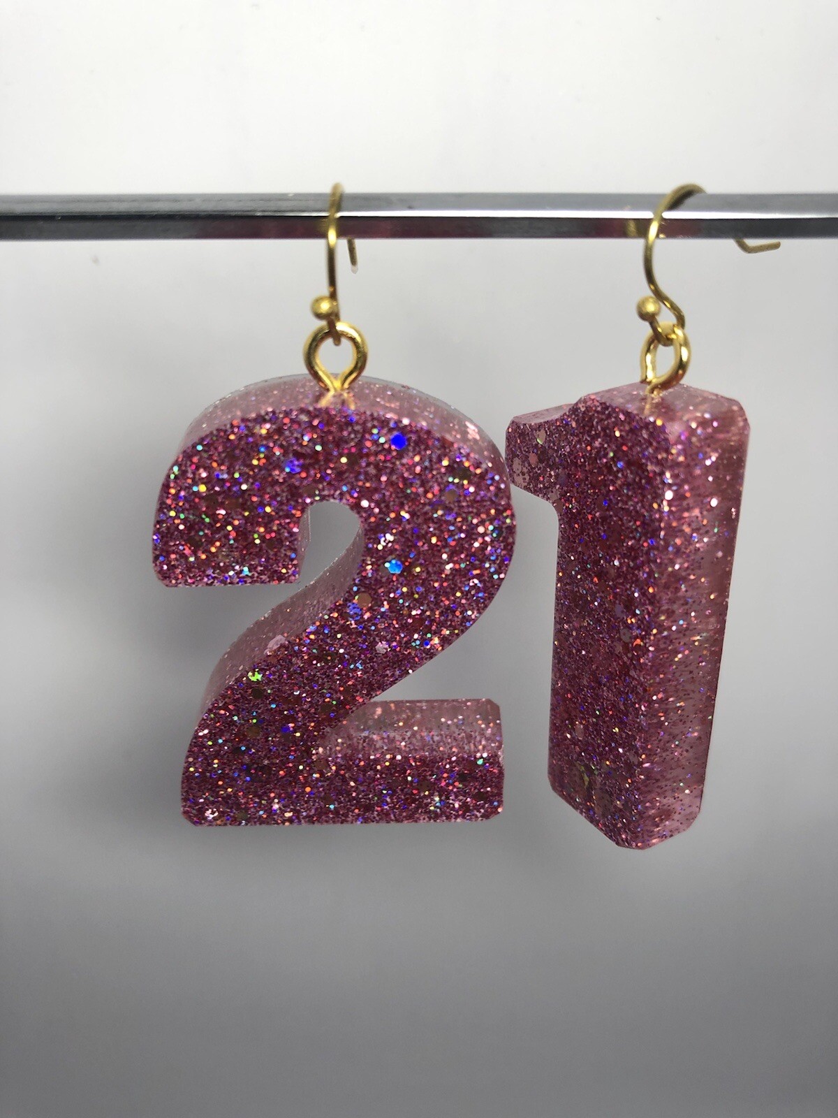 Personalised Handmade Birthday Earrings- Any Age- Any Colour- Any Style