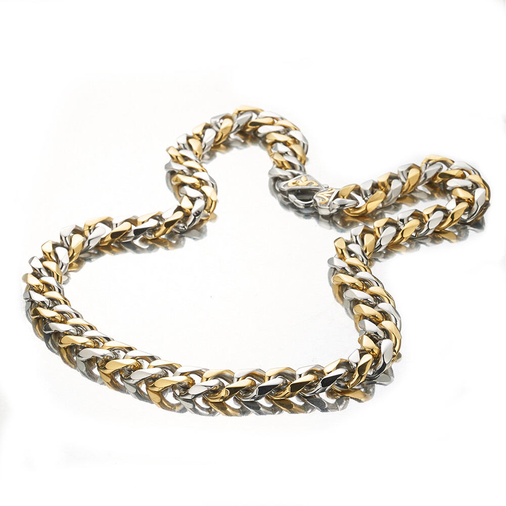 12/15mm 7-40inches Fashion Cuban Curb Chain Necklace Bracelet Stainless Steel