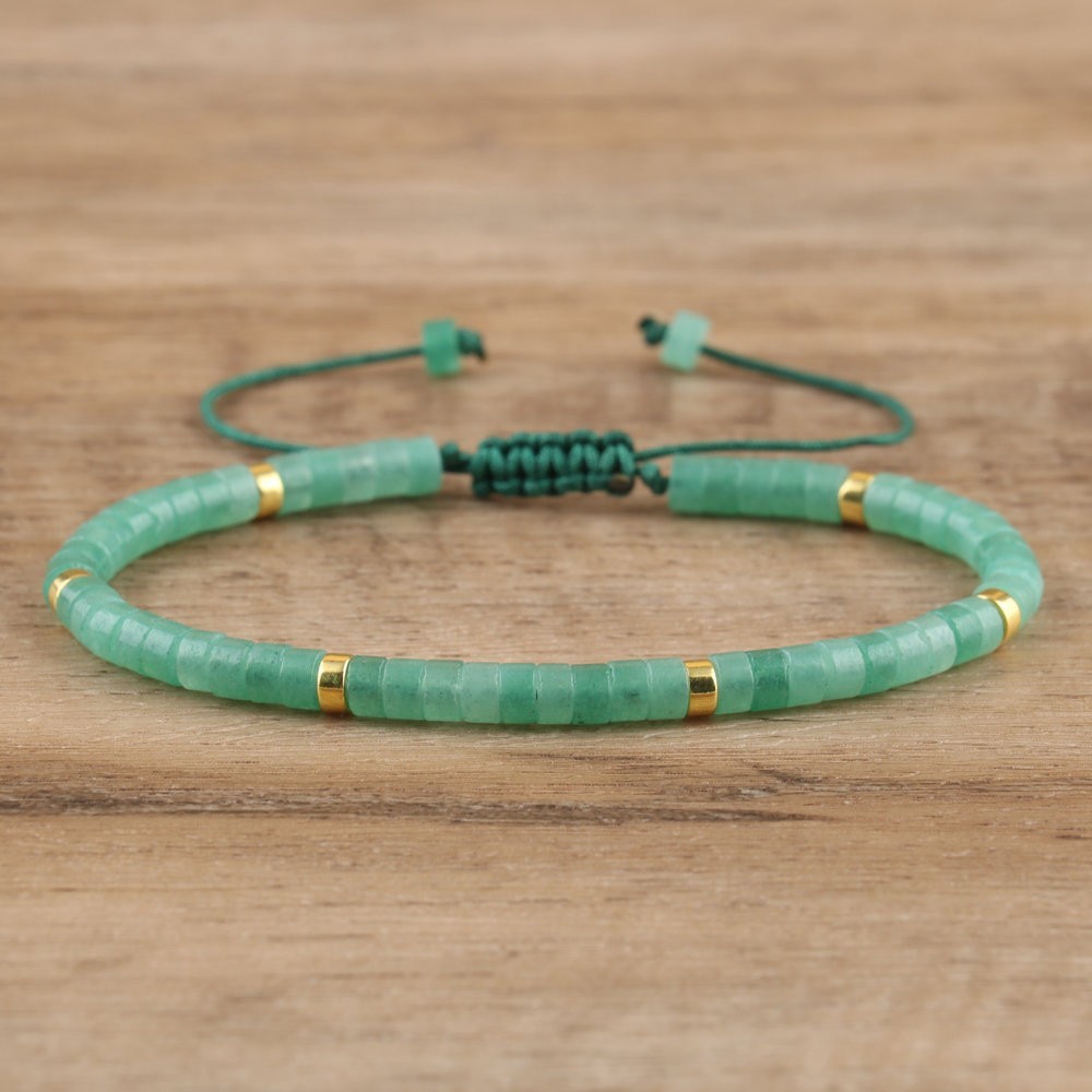 Natural Crystal Stone Bracelet Gemstone Beaded Dainty Healing Bracelet Handmade