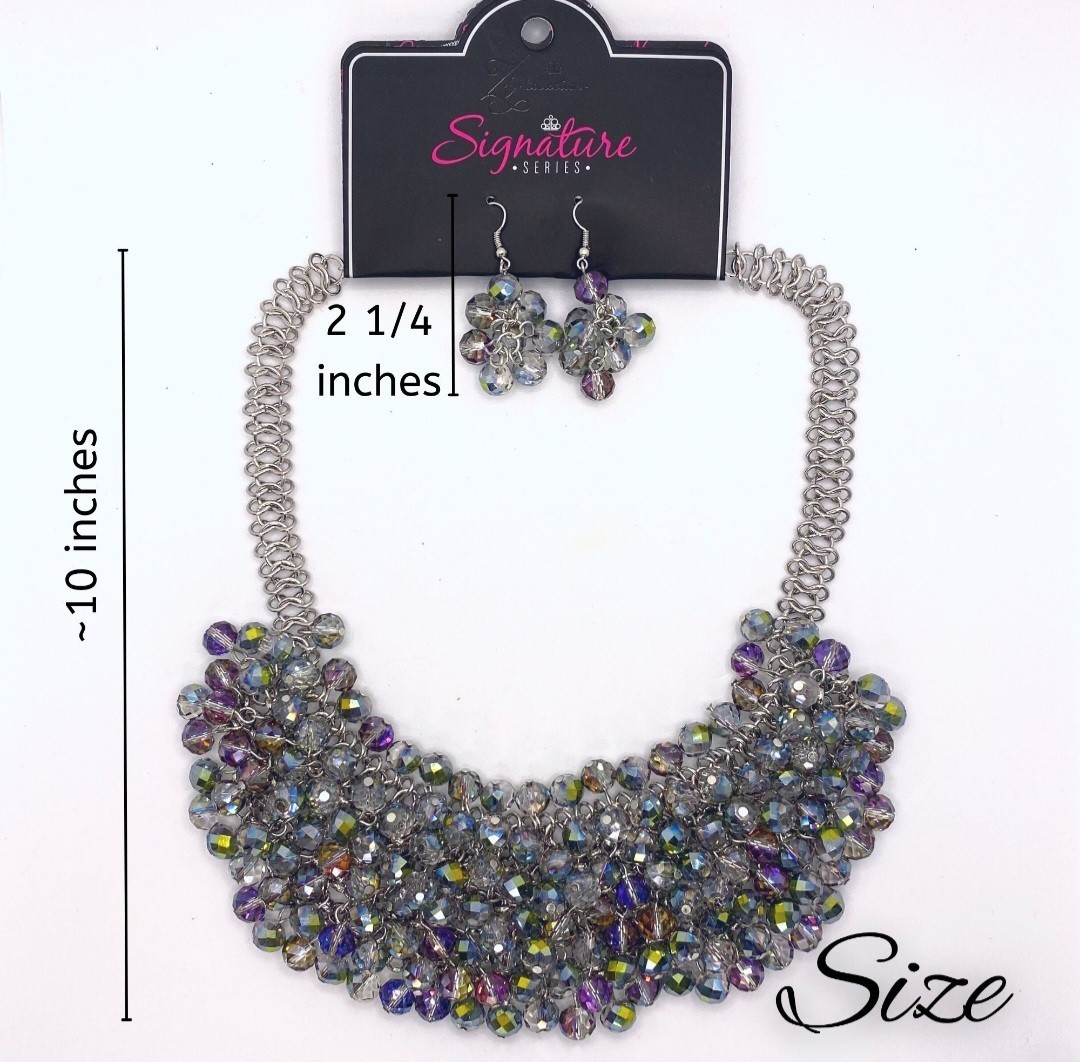Signature Series The Tanger Silver Tone Multicolor Necklace & Earrings