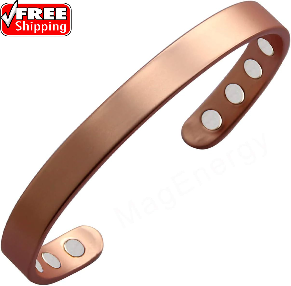 Copper Bracelet for Men and Women, 99.9% Pure Copper Magnetic Bangle with 8Pcs 3