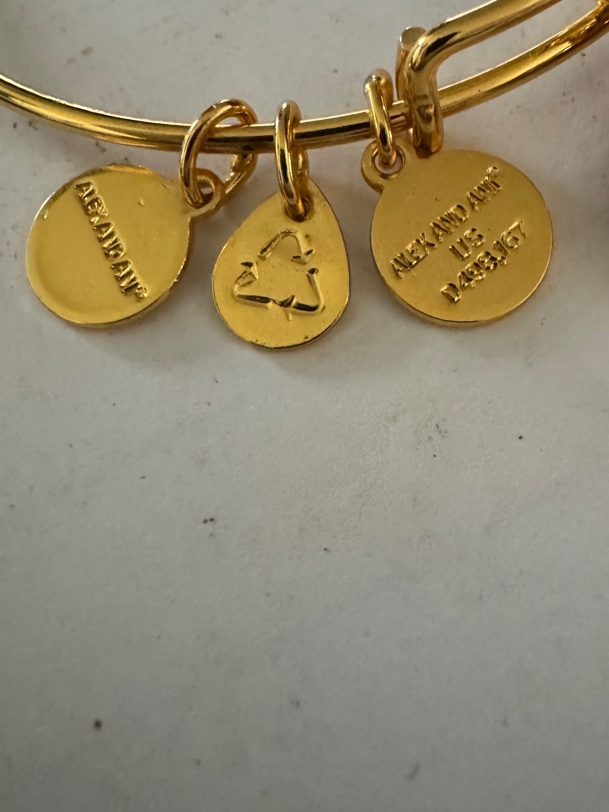 Alex and Ani Seahorse Charm Bracelet Gold Tone Protection One Size