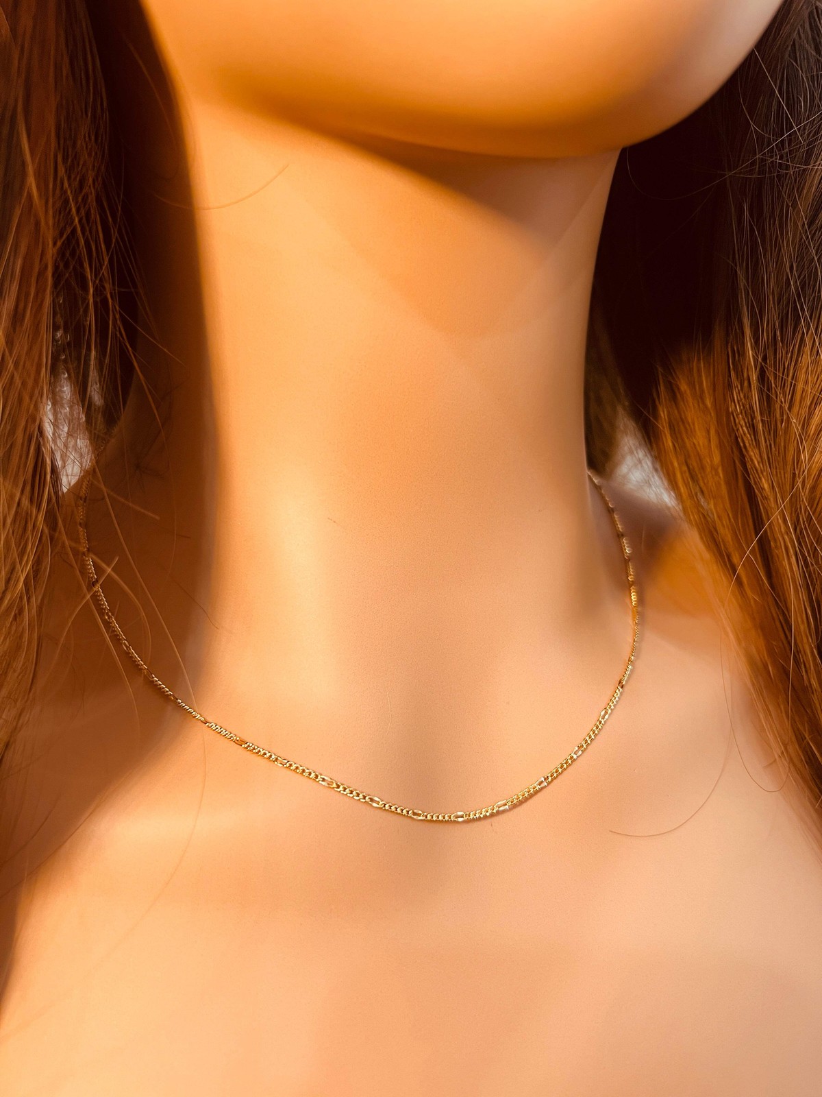 Gold Filled Curb Necklace | 0.8mm Dapped | 16–18 Inch