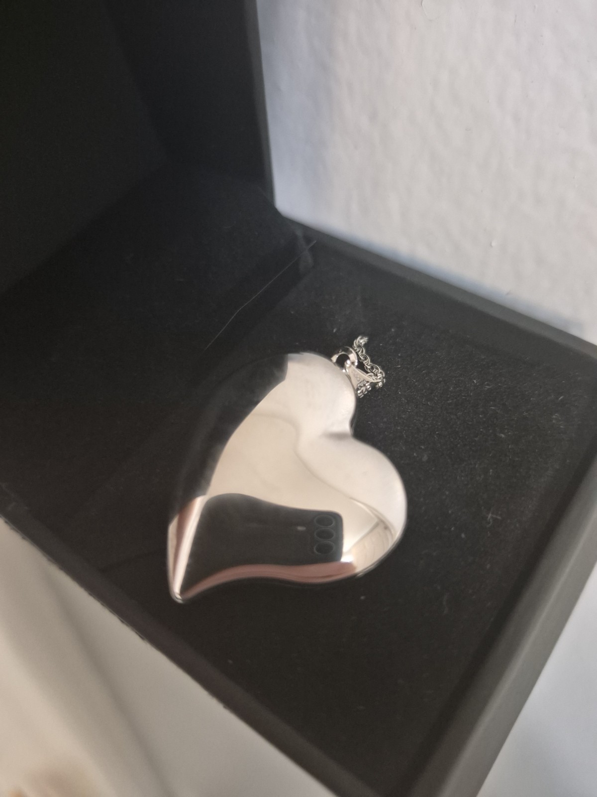 Zales 925 Sterling Silver Heart Photo Locket Pendant Necklace Engraved Signed