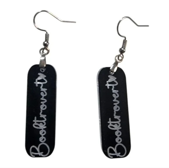 Booktrovert Bold Acrylic Drop Earrings