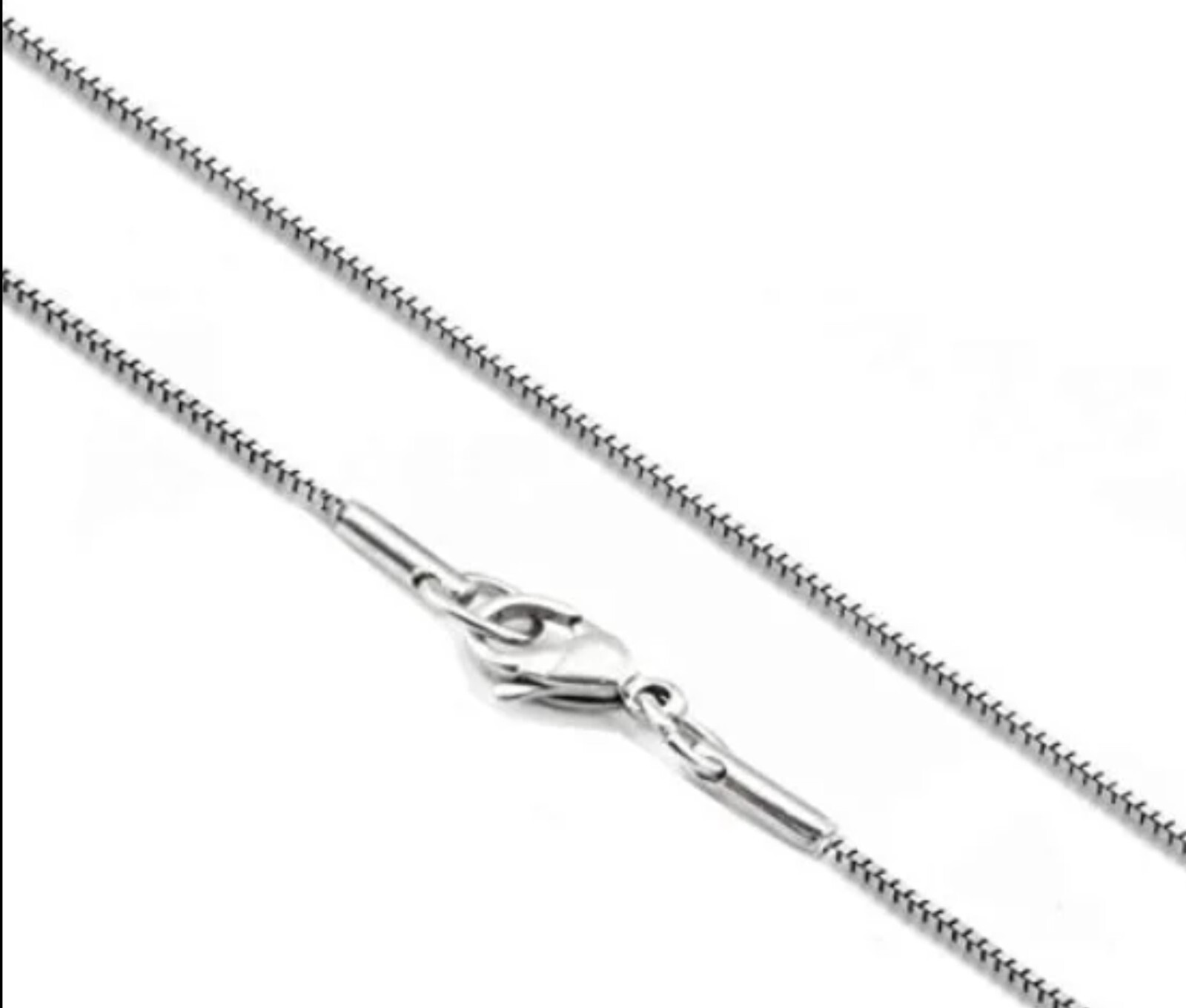 316L STAINLESS STEEL 1 mm BOX CHAIN 40 inch