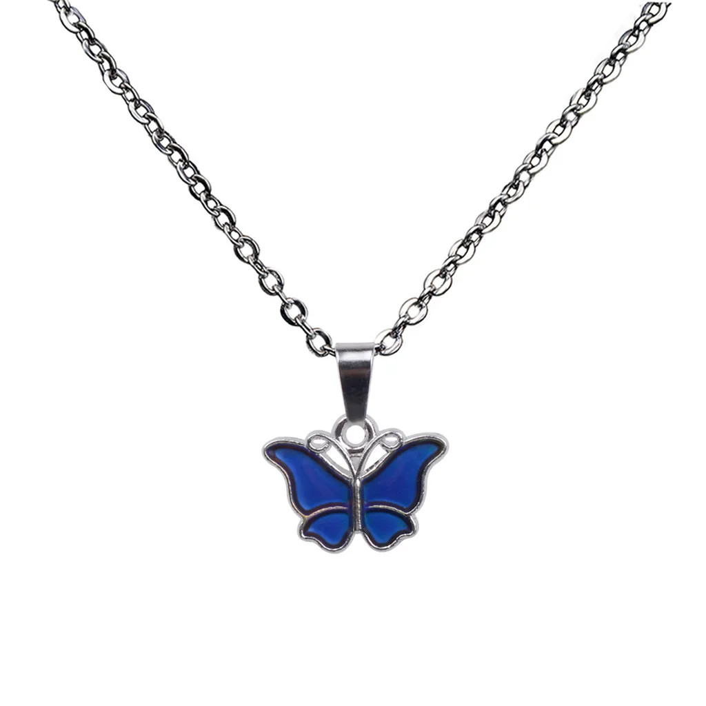 Mood Necklaces Peach Heart Love Pendant Necklace Temperature Control Color…