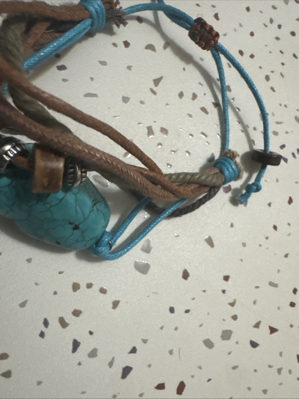 leather turquoise silver leather wrap bracelet