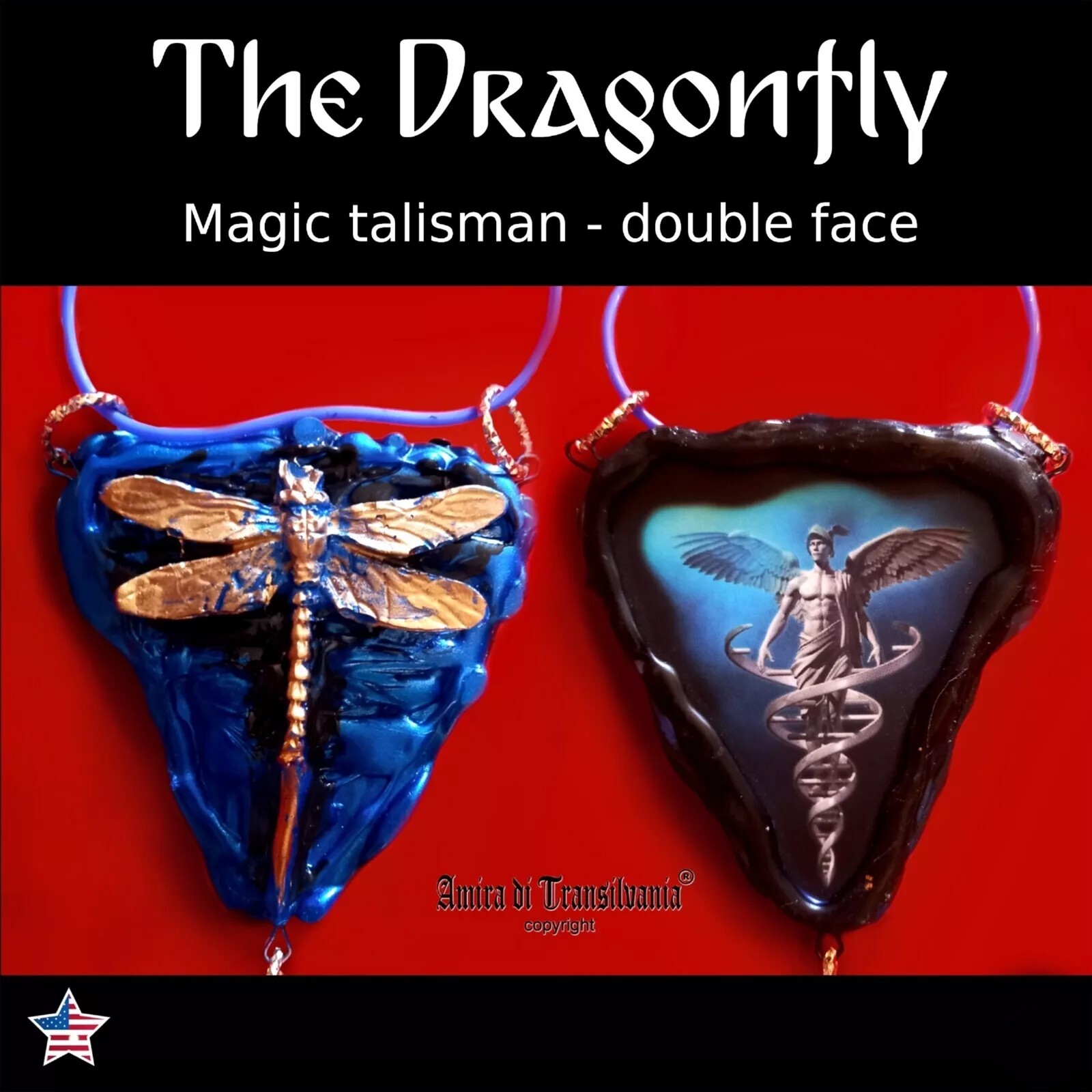 Dragonfly Wings Universe Lucky Love Talisman Amulet Pendant Jewelry Infinity Set