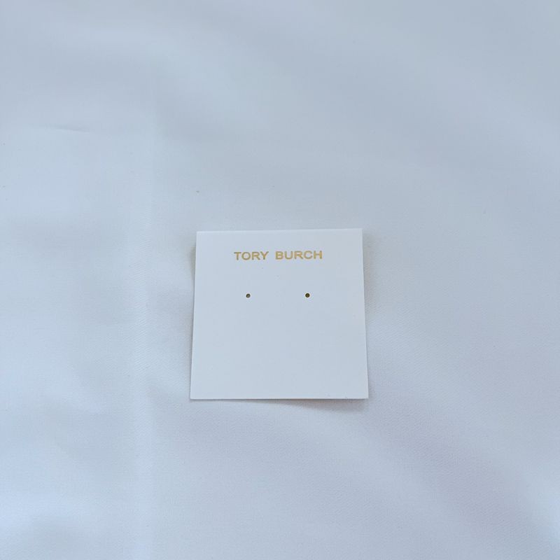Tory Burch Logo Stud Earrings ✨ Signature Gold Tone Classic