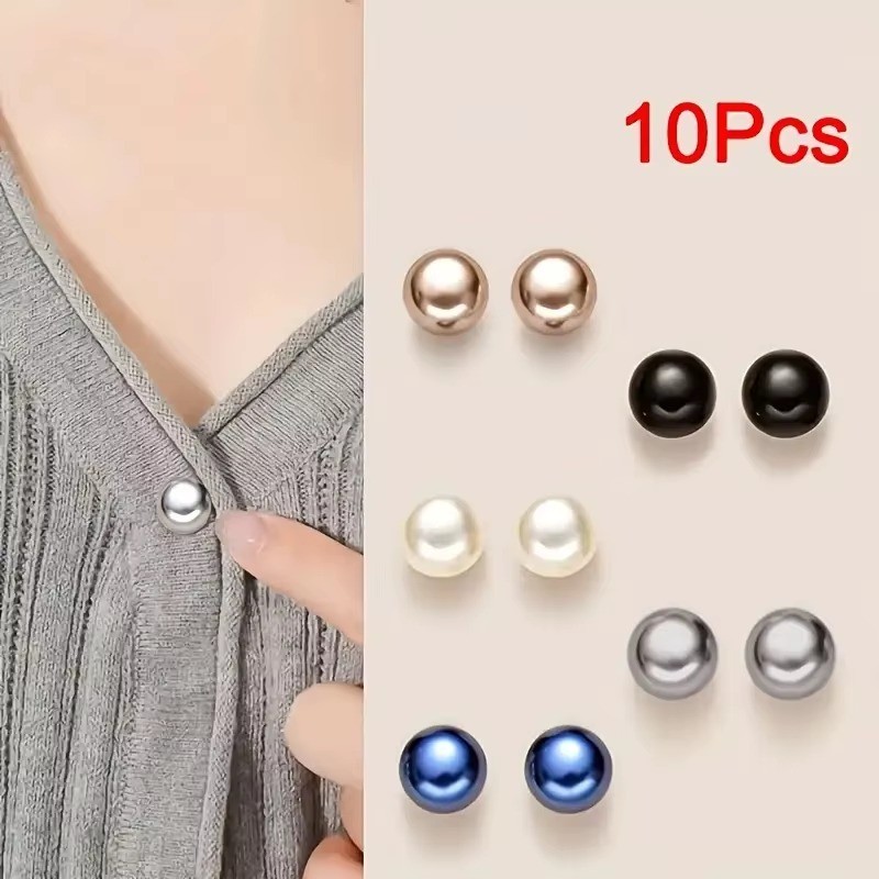 Pearl Brooch & Waist Pins – Safety Pins for Dresses, Clothes, and Neck Buttons