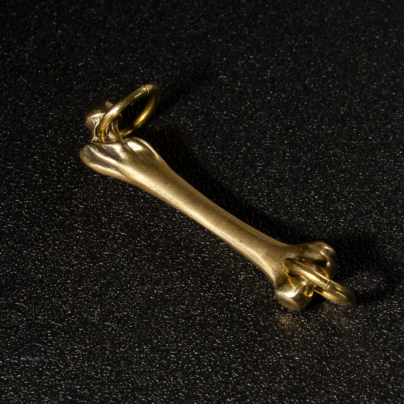 Brass Bone Necklace Pendants Keychain Charm with Jump Ring