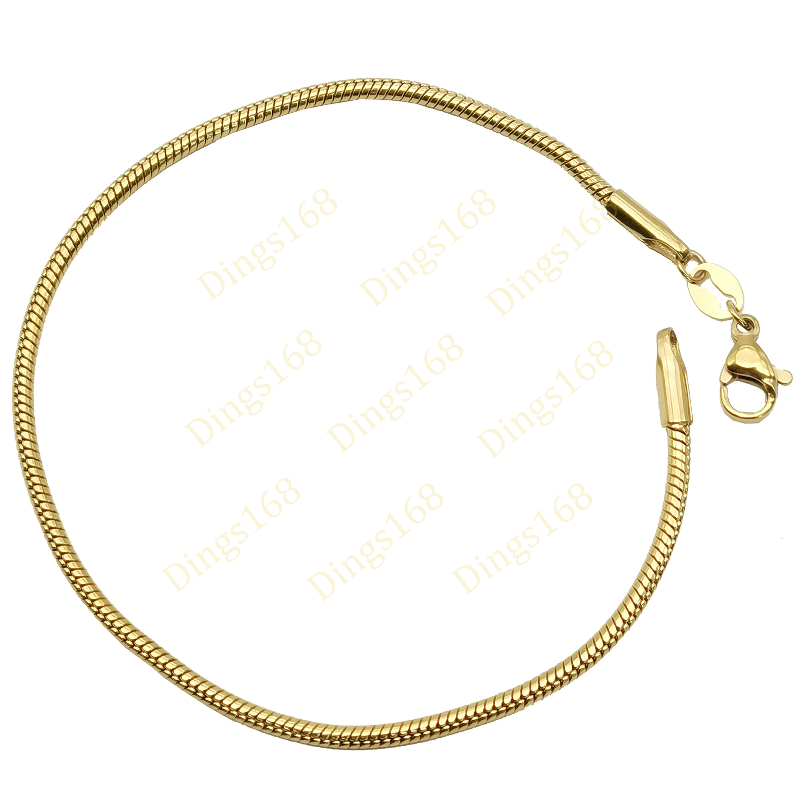 Men & Women’s Genuine 18K Yellow Gold Filled Snake Chain Bracelet/Anklet 9 inch