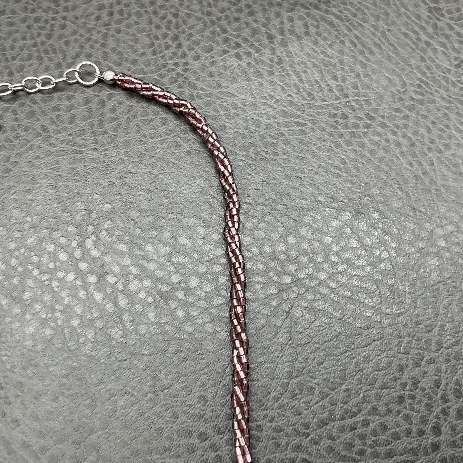 Nolan Miller Necklace Purple Beaded Twisted Strand Lobster Clasp 18 In Womens