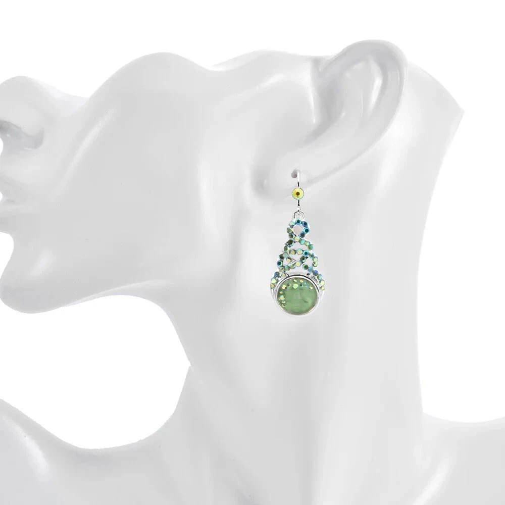 Kirks Folly CELTIC GODDESS ILLUSION ENHANCER EARRINGS & Ombre Necklace ST #117