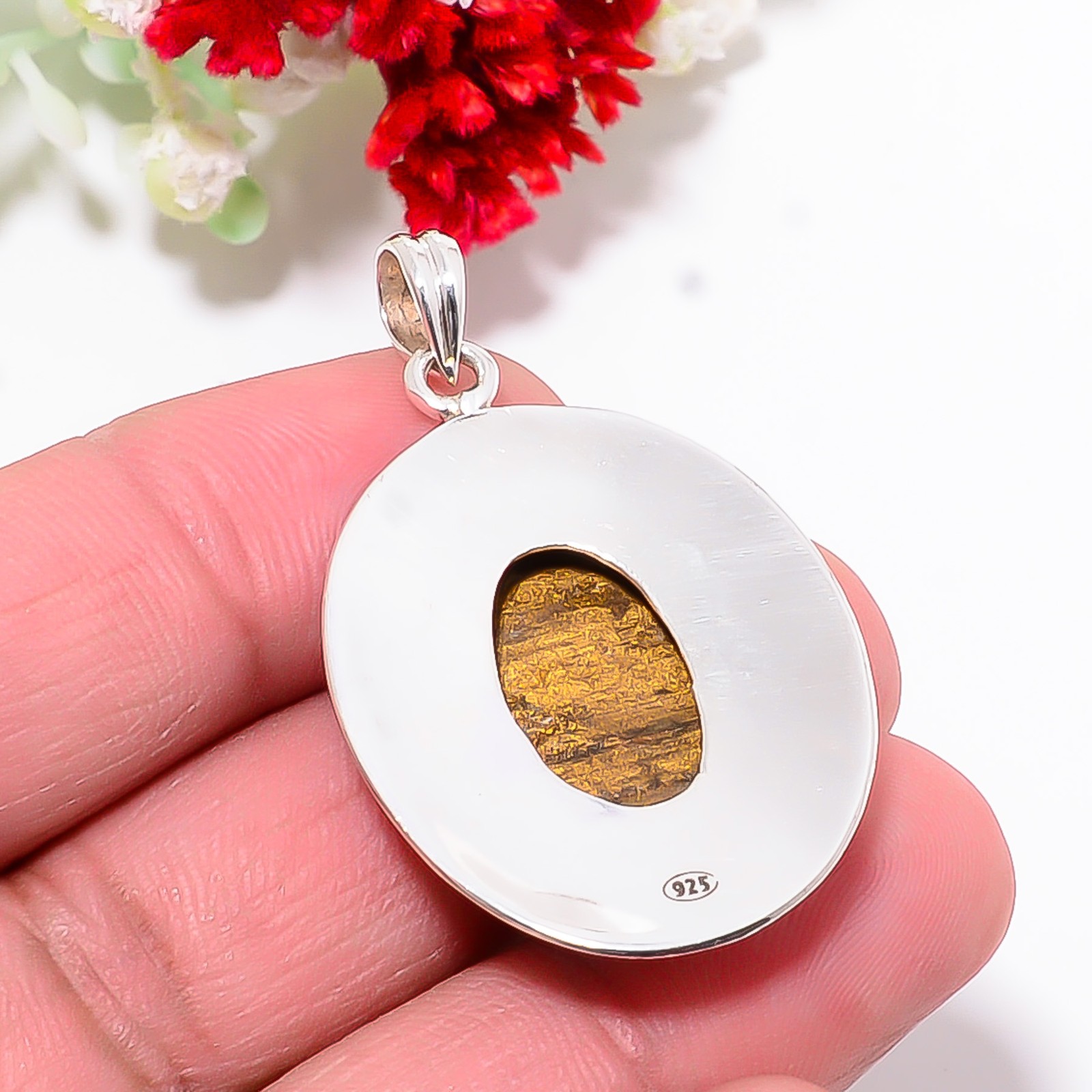 Copper Turquoise – Pilot Mountain 925 Sterling Silver Bali Pendant 1.75″ P511988