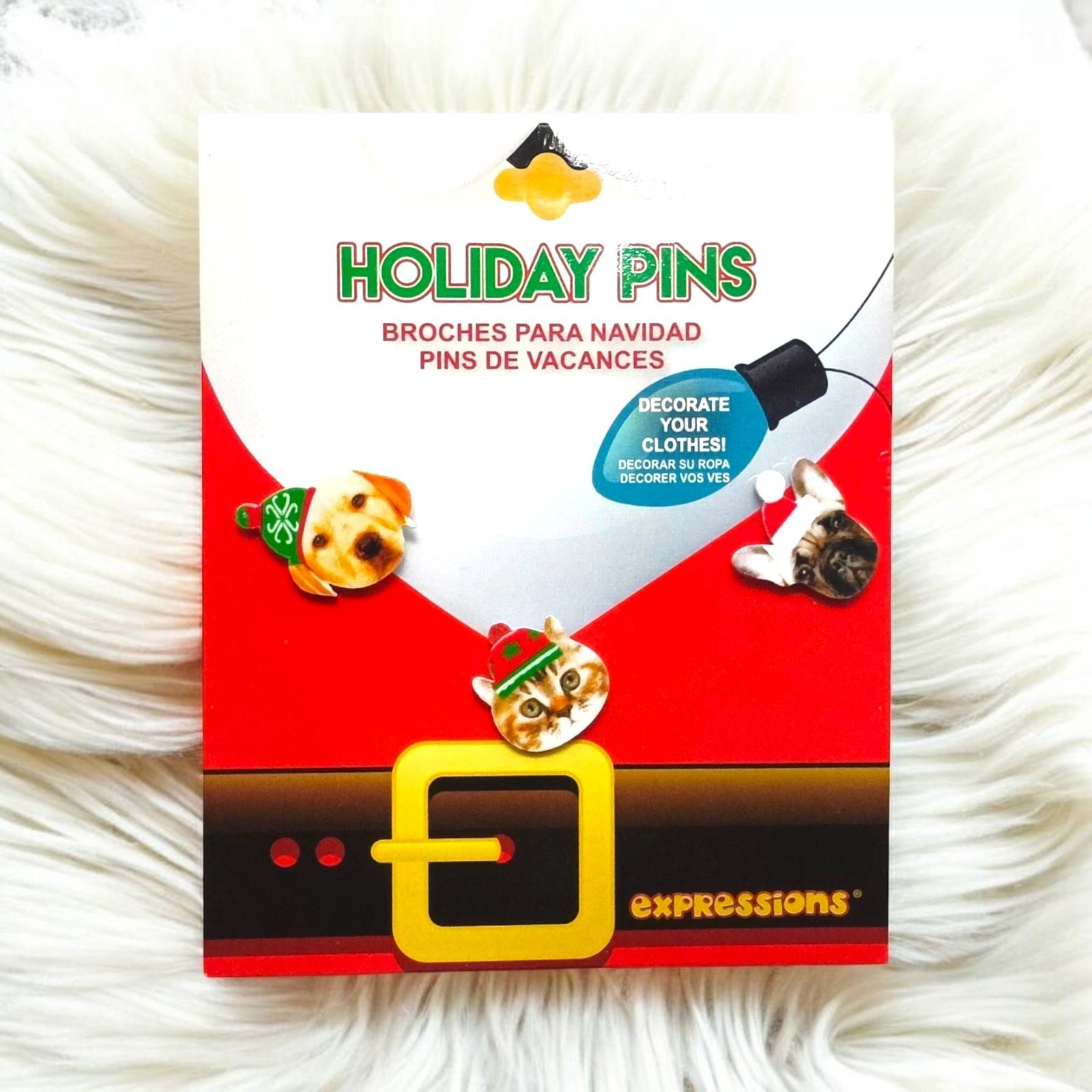 Christmas Holiday Enamel Metal Pins Set 3 Pack Festive Lapel Jewelry NEW
