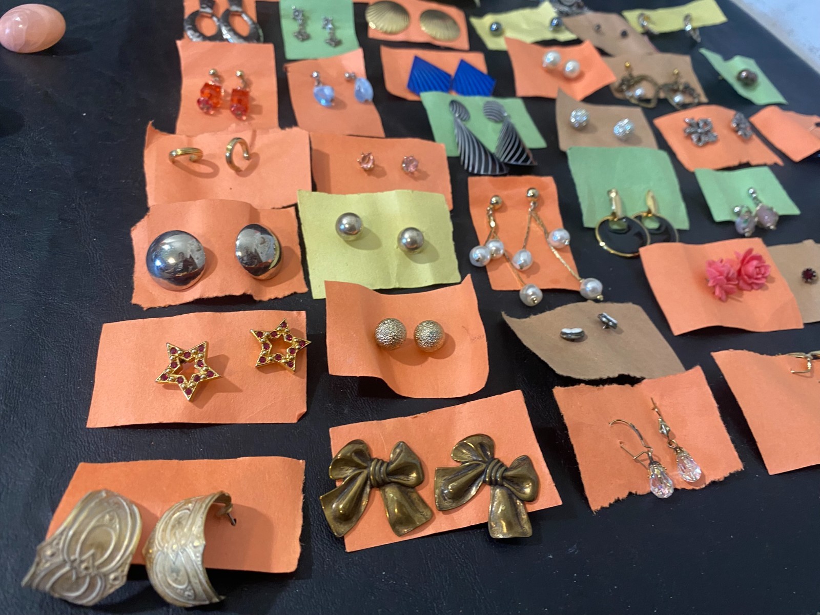 huge lot 125+ pairs earrings earring collection dangle stud hoop clip estate +