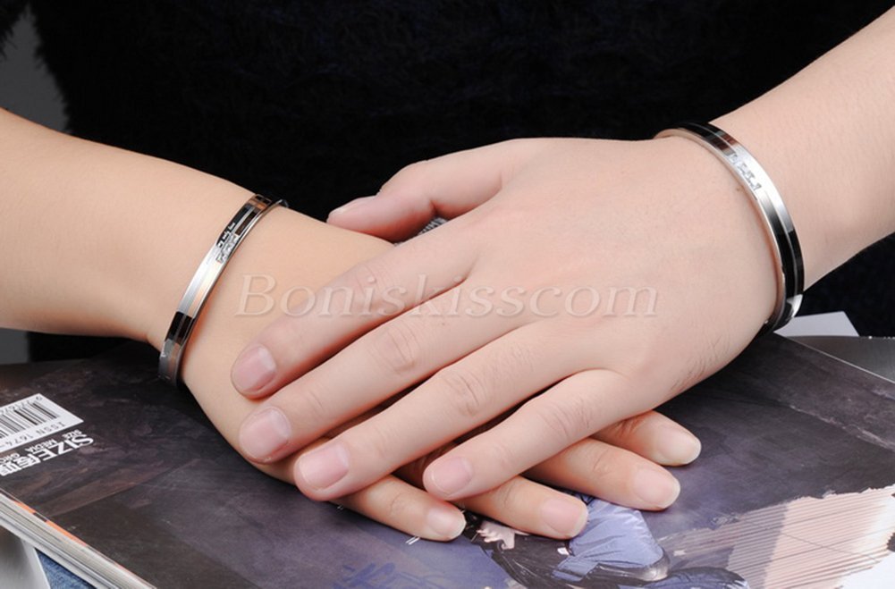 You are my only Love Stainless Steel Couples Romatic Cuff Bracelet Bangle Gift