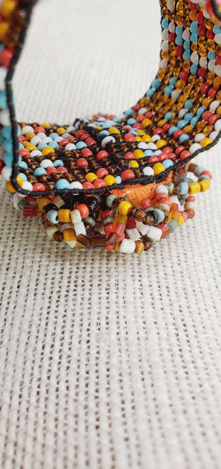 Stretch Rosette Bracelet Multi Colored Seed Bead with 3D flower te06