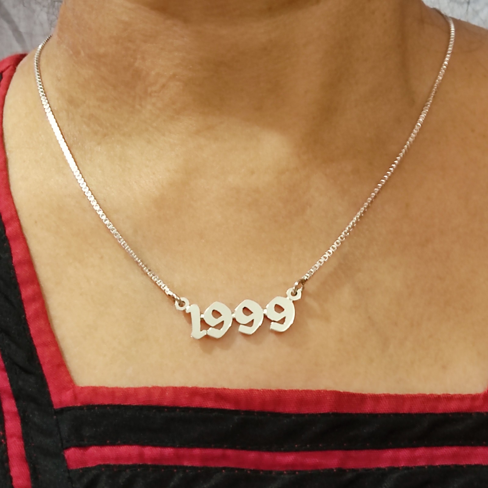 Sterling Silver Handmade | Personalised Birth Year / Number Necklace Any number