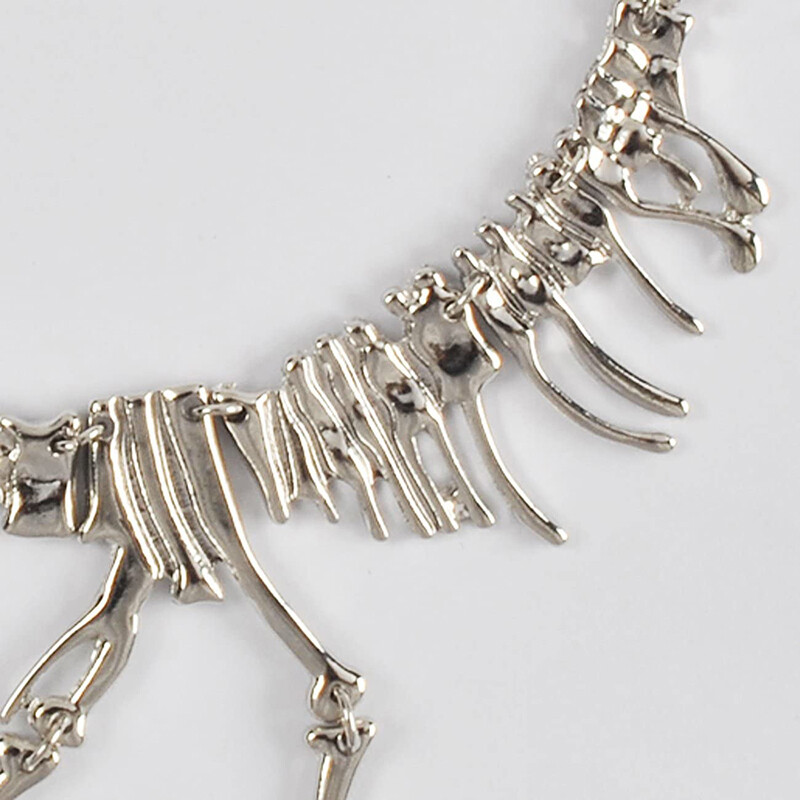 Skeleton Dinosaur Necklace Pendant Chains Charm Dragon Bone Collares Necklaces