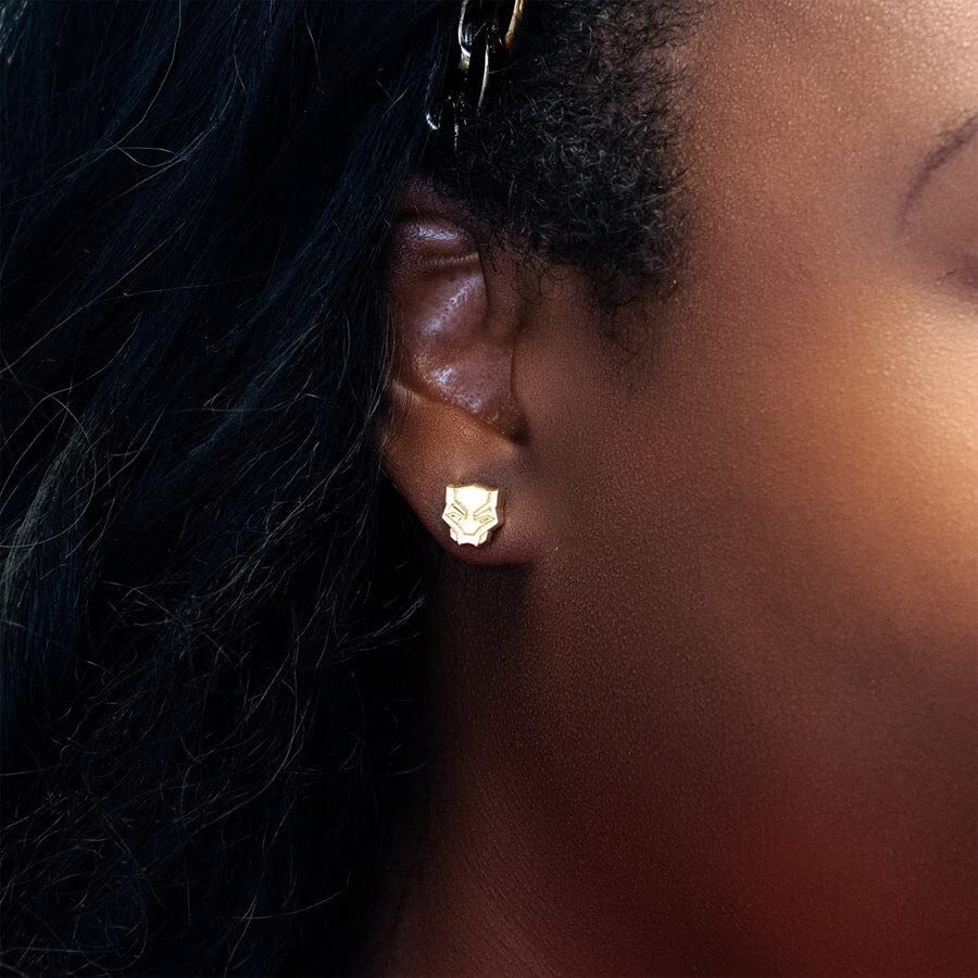 The Official WAKANDA FOREVER Authorized Marvel Black Panther 3 Stud Earrings Set