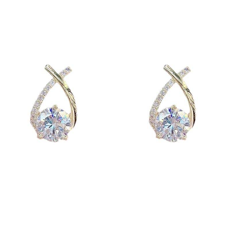Shiny Micro-inlaid Rhinestone Earrings Ladies Fashion Delicate Earring DailyLife