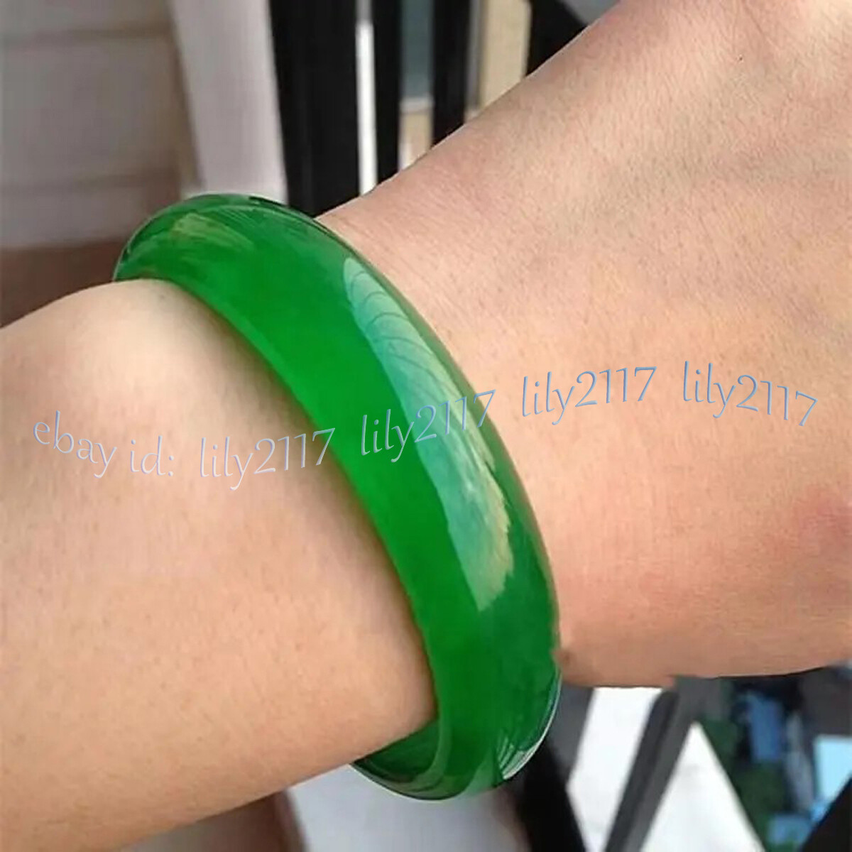 Real Natural Green Jade Jadeite Gemstone Bangle Bracelet Jewelry Amulet 56-64mm