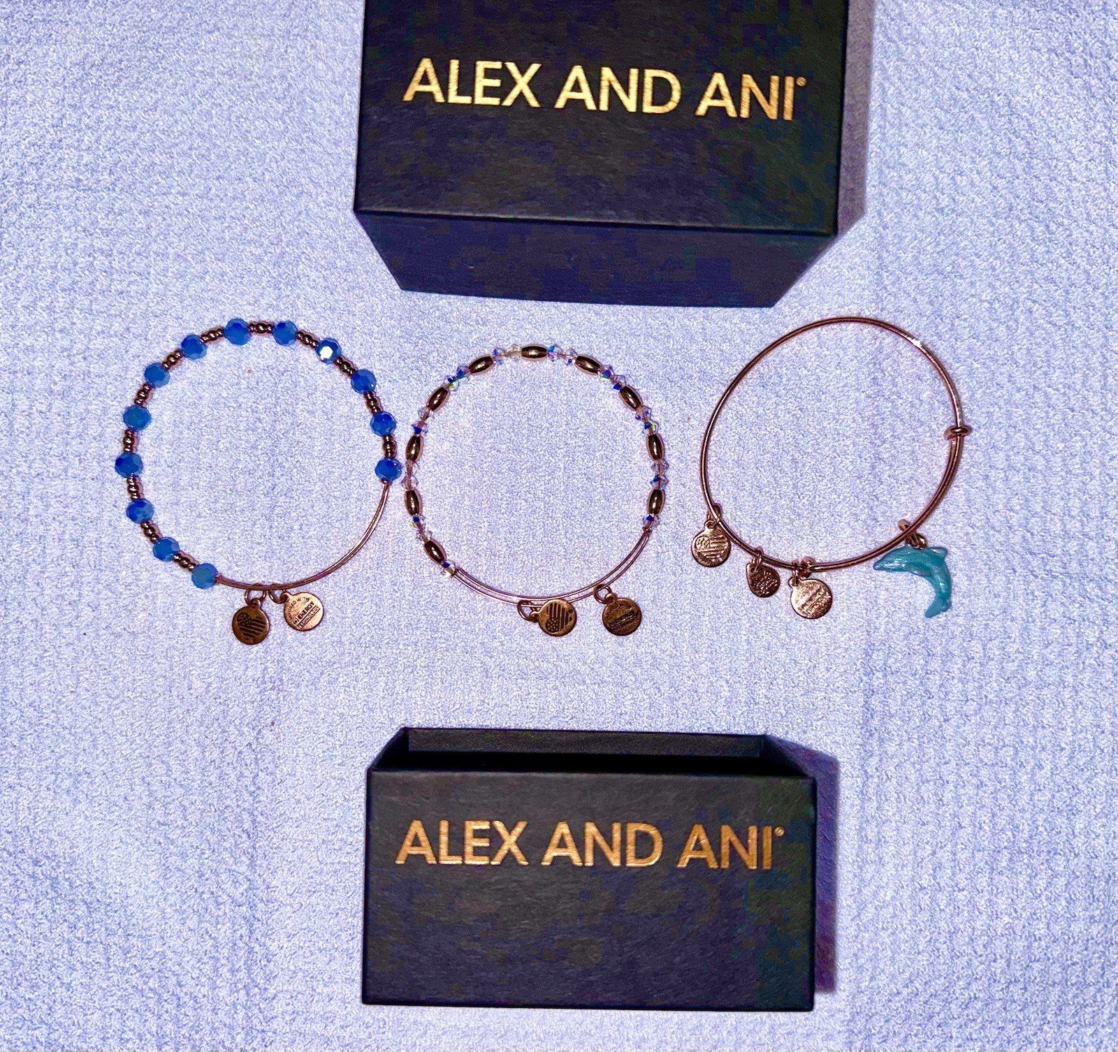 Alex and Ani Bracelet Set 3 Pieces with Various Designs