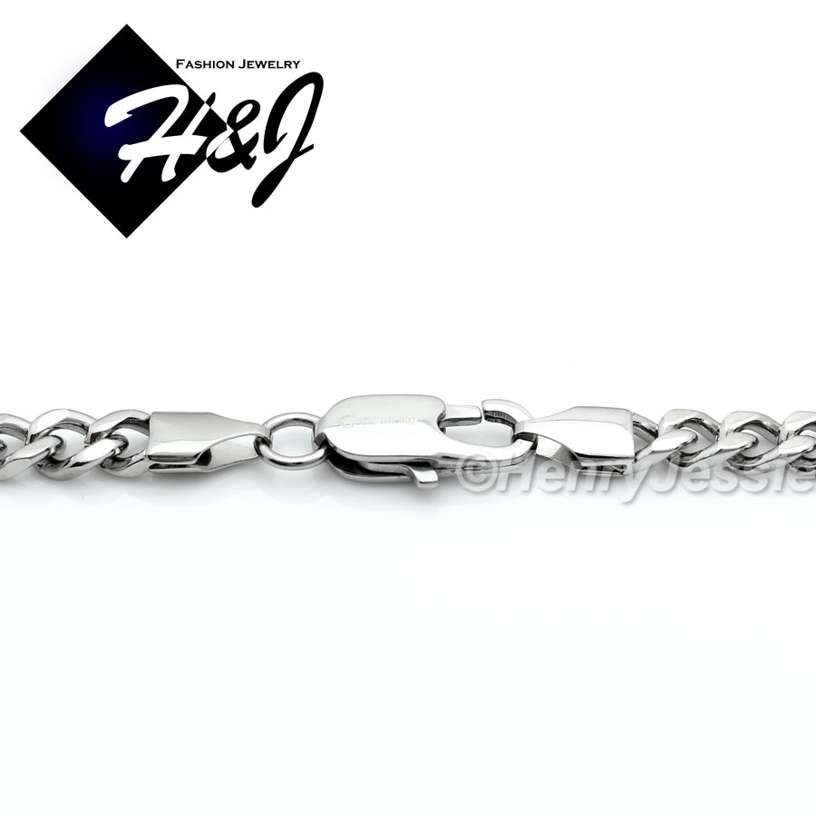 20″MEN Stainless Steel 5mm Silver Cuban Curb Necklace VIRGIN MARY Pendant*SP26