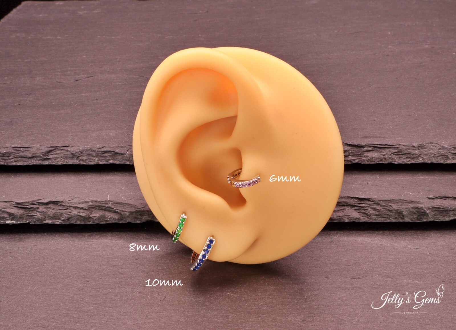 Gold Silver Multicolour Cubic Zirconia Rose Earring Lobe Helix Cartilage