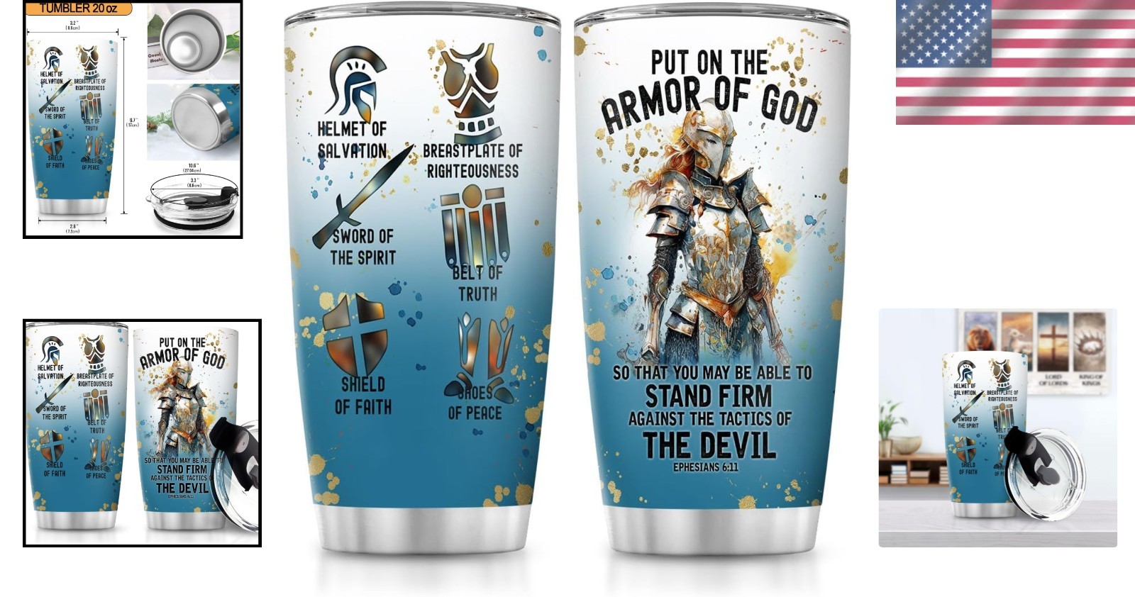 Insulated 20oz Christian Tumbler – Keeps Drinks Hot or Cold, Perfect for Travel