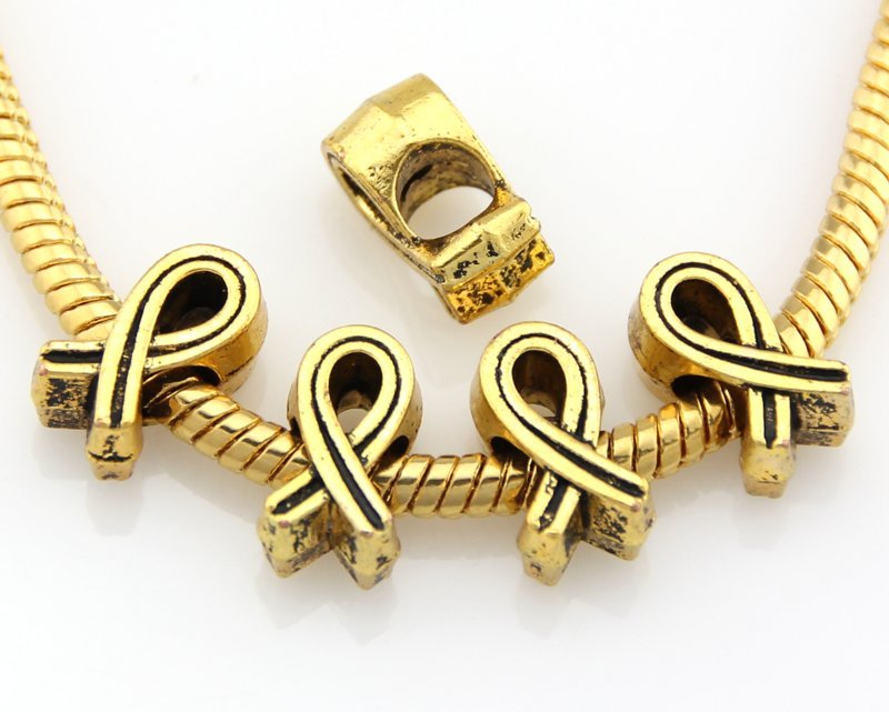 Wholesale Antique Gold Plated Mix Beads Fit Charm Bracelet Choose Quantity JH04