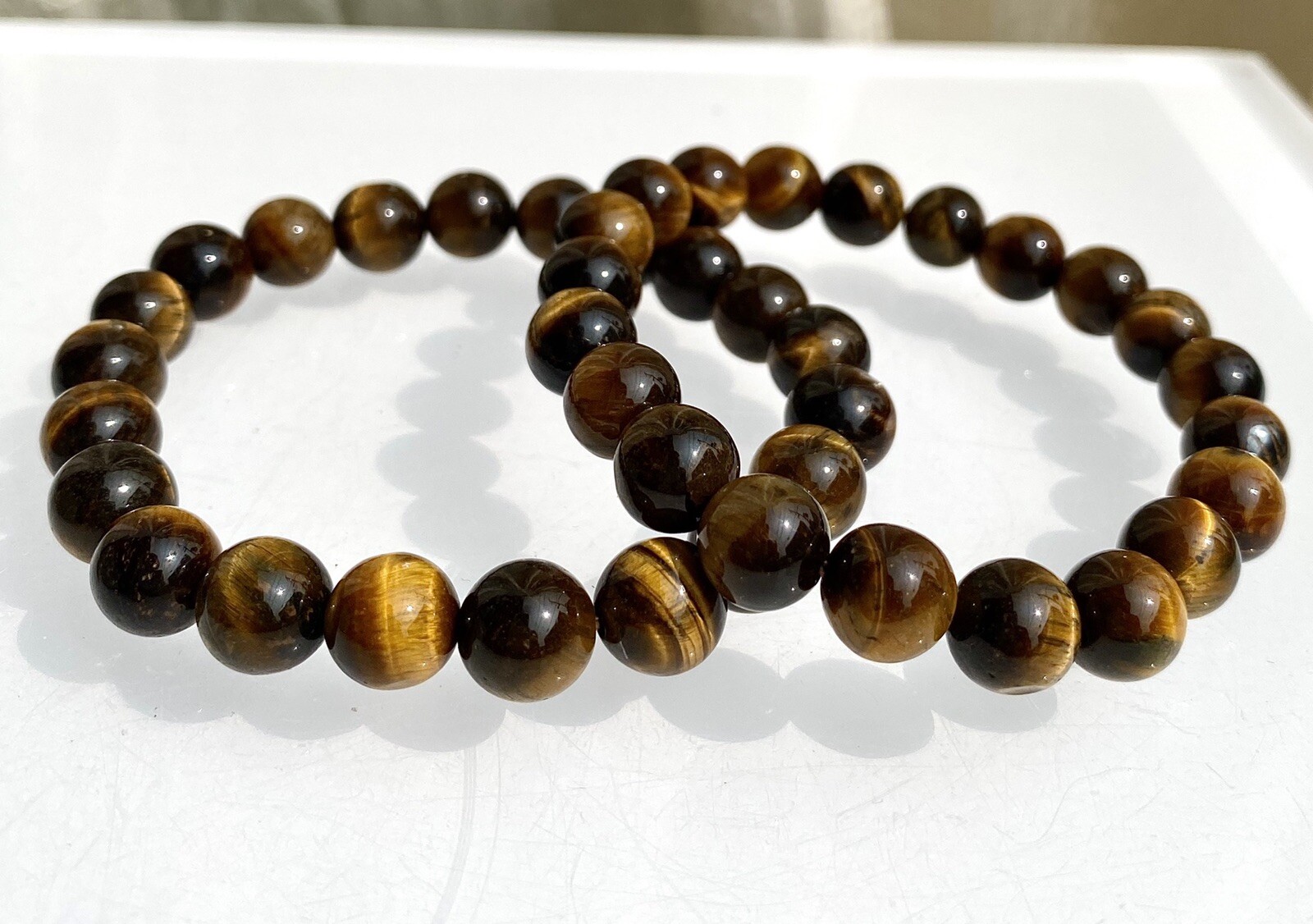 Wholesale 6 Pcs Natural Tiger Eye 10mm 7.5” Crystal Healing Stretch Bracelet