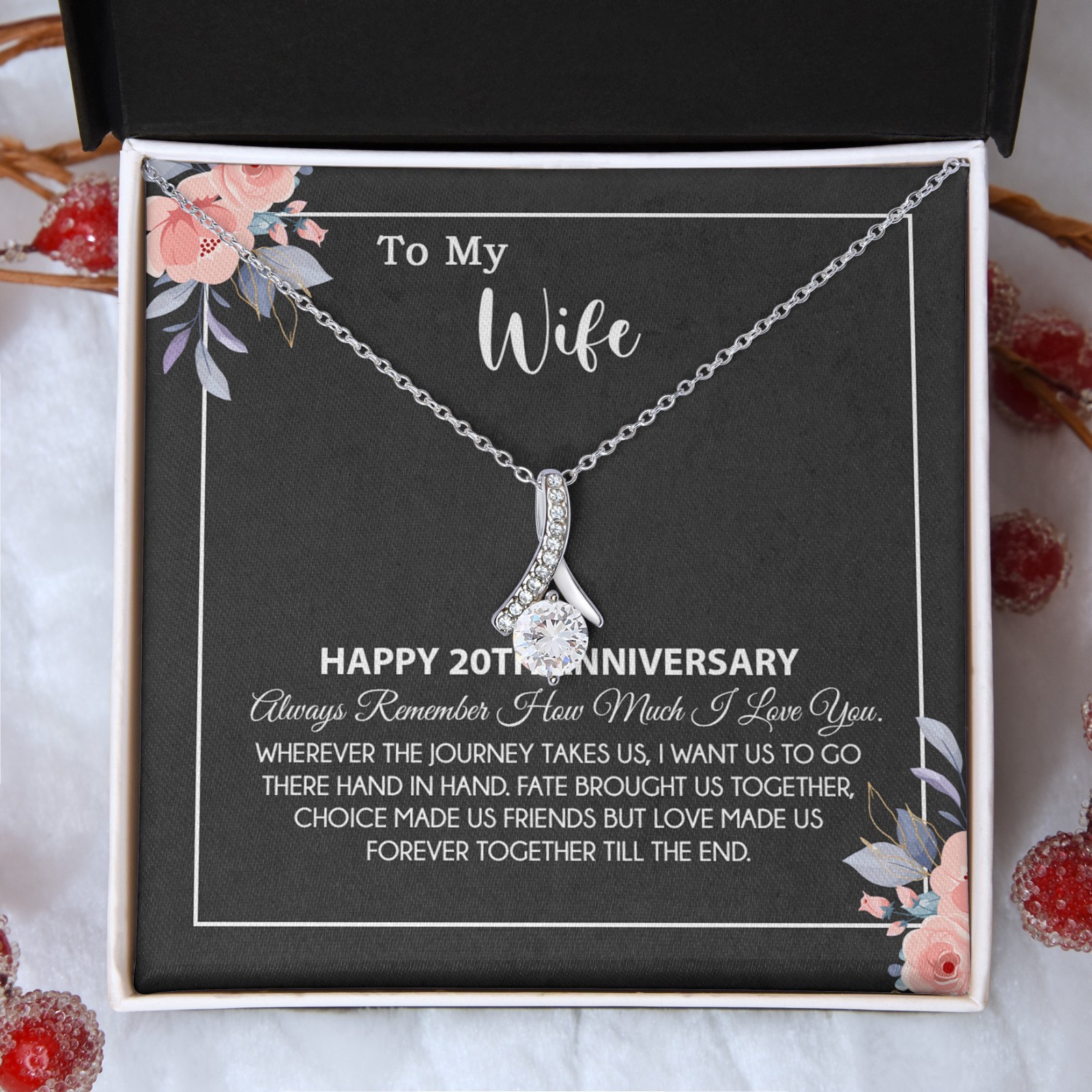 20th Anniversary Gift For Wife Necklace, 20 Year Anniversary, 20th Wedding Gift