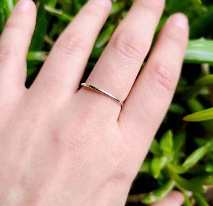 Classic Silver Simple Dainty Thin Ring Band