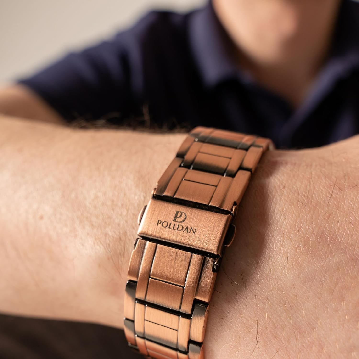 Pulsera de cobre con potencia de 6200 Gauss para hombre, Cobre puro 3X Power