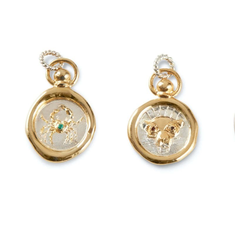 12 Zodiac Sign Constellation Charm Pendant Astrology Necklace Round Circle Chain