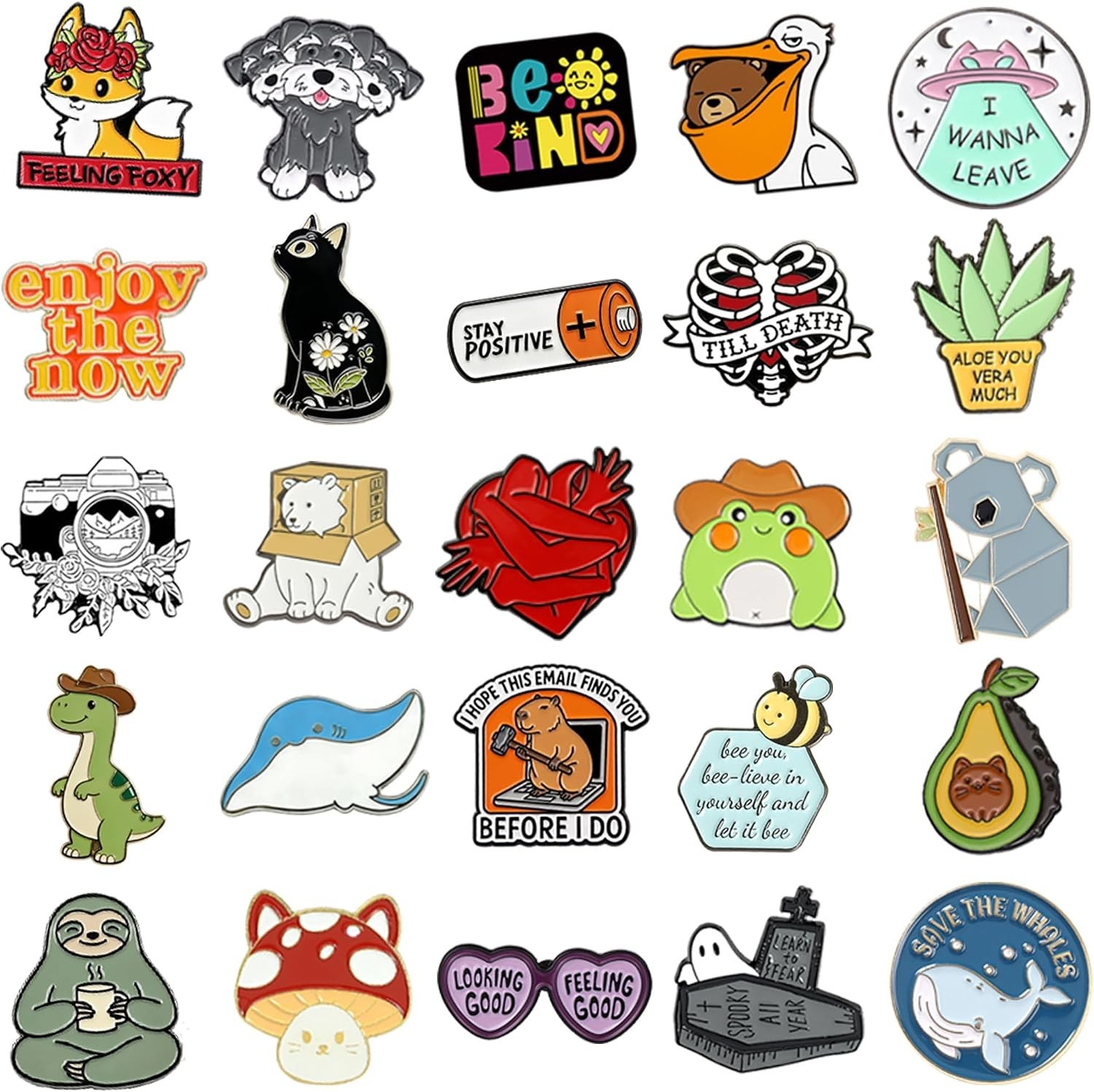 Cute Anime Enamel Pins – 20/40/50 PCS Set for Personalizing Backpacks & Jackets