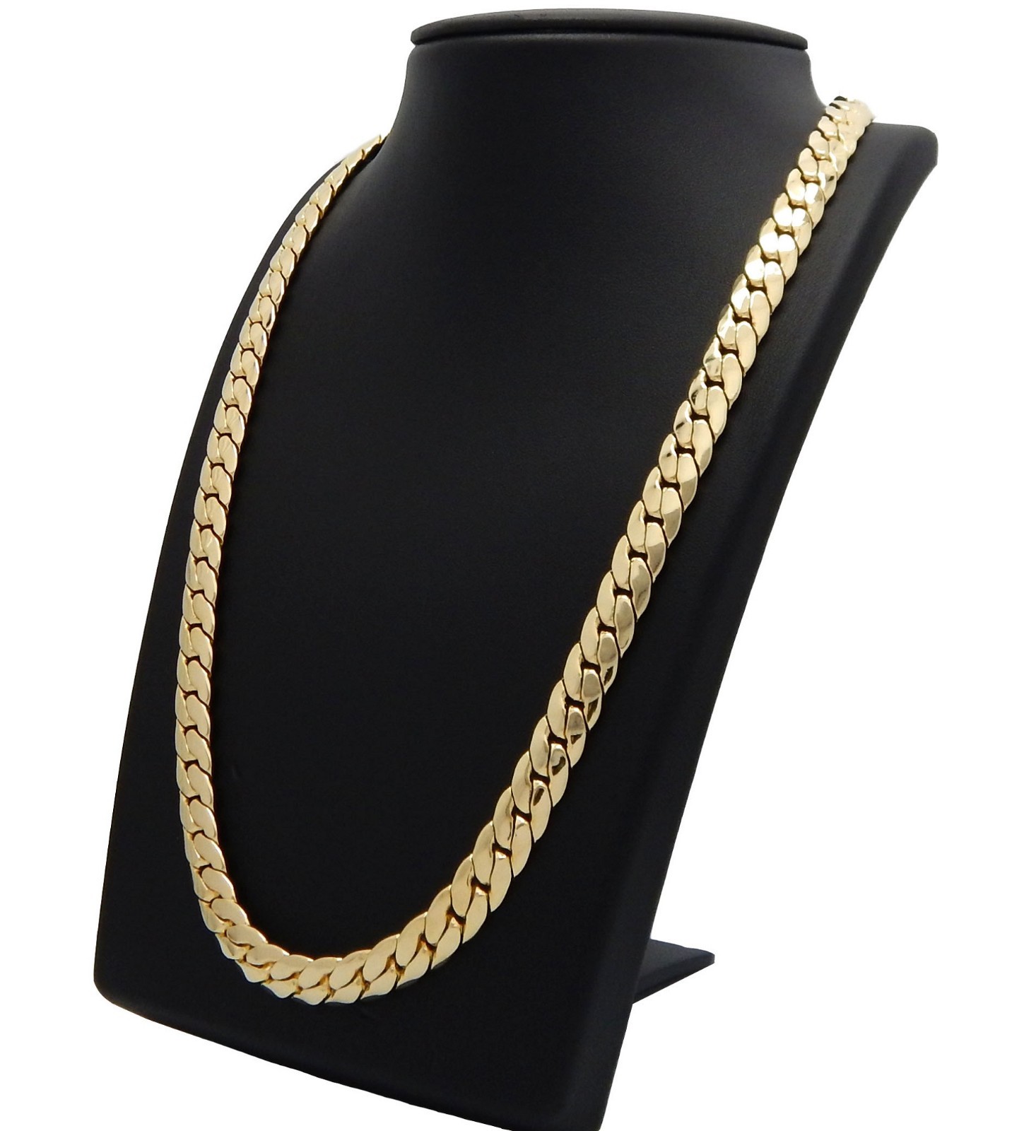 14K Miami Cuban link Chain & Bracelet Set 8mm Gold Plated 8″ 20″ 22″ 24″ 30″