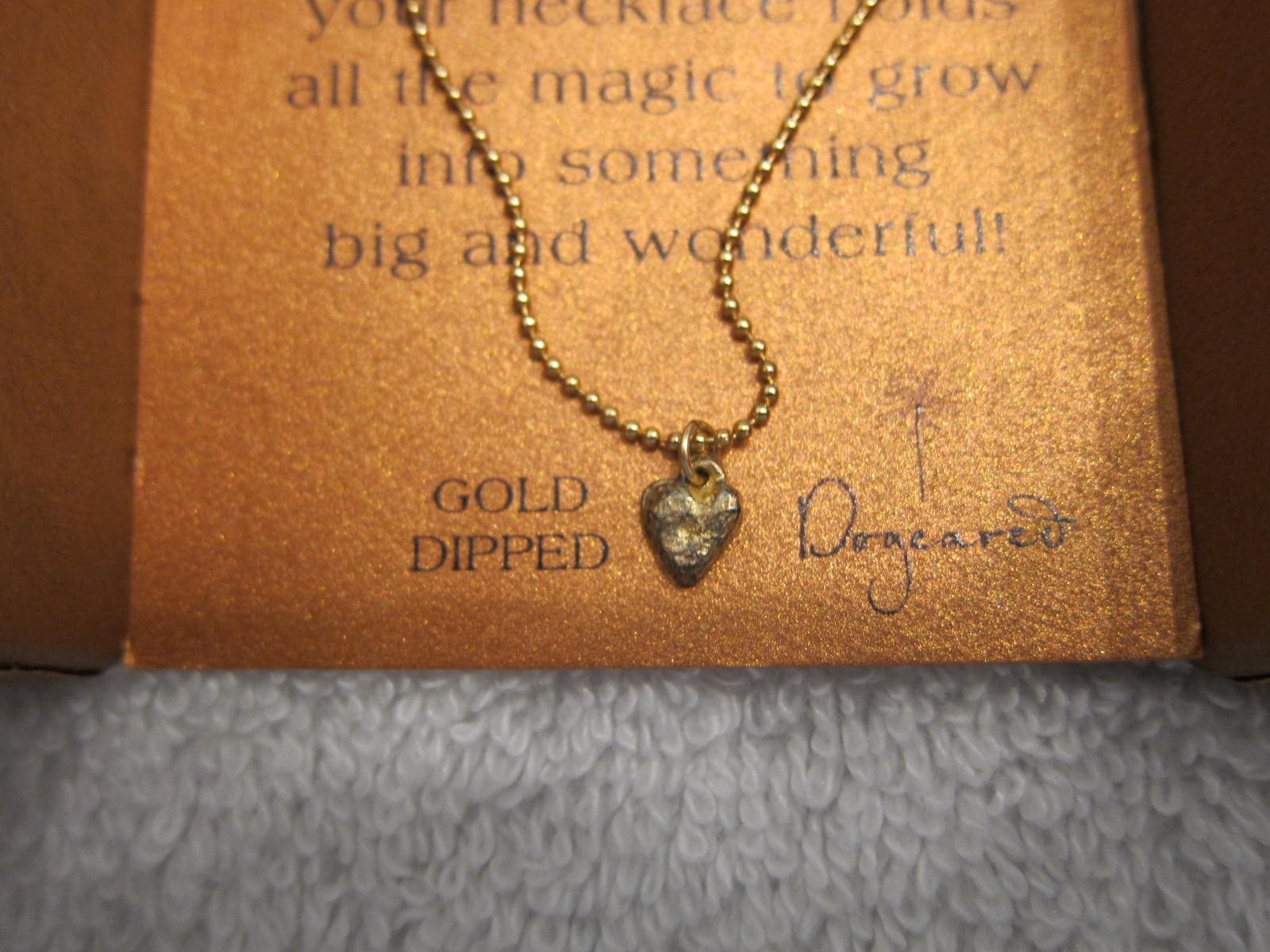 NWT DOGEARED Gold 16” necklace with Gold Tipped SEED pendant; retail $62 … j20