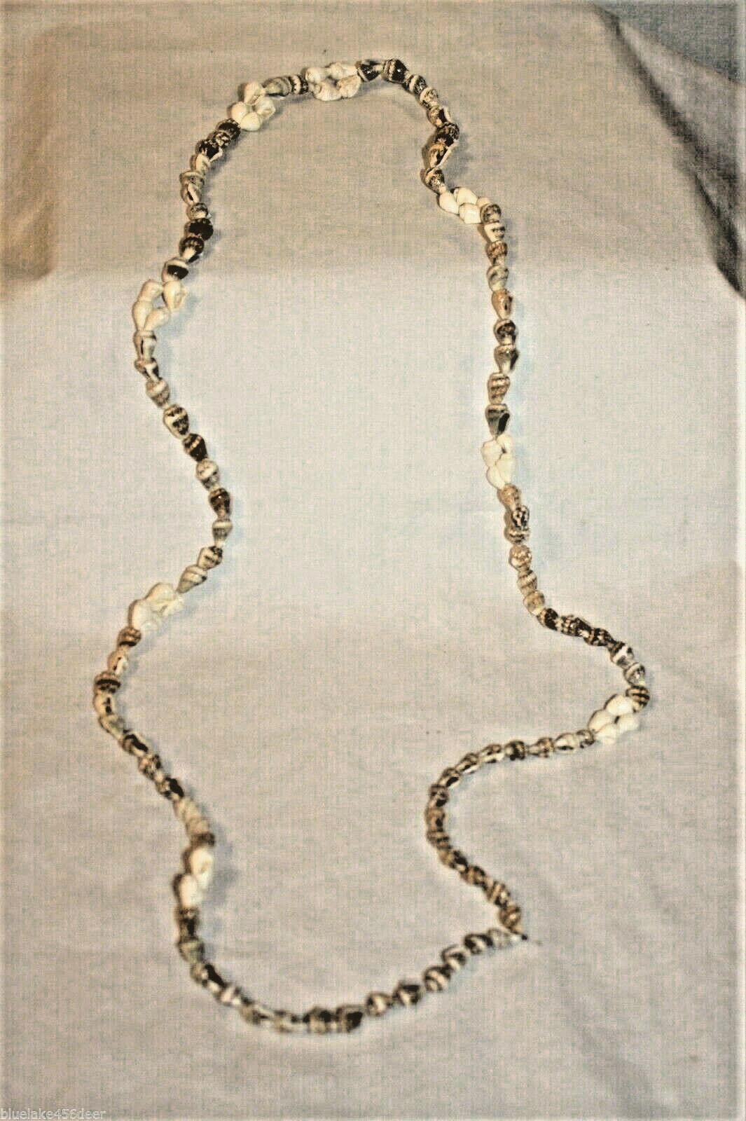 Sea Shell Necklace Rope 17″ Length Creme / Dark Brown Multi Color