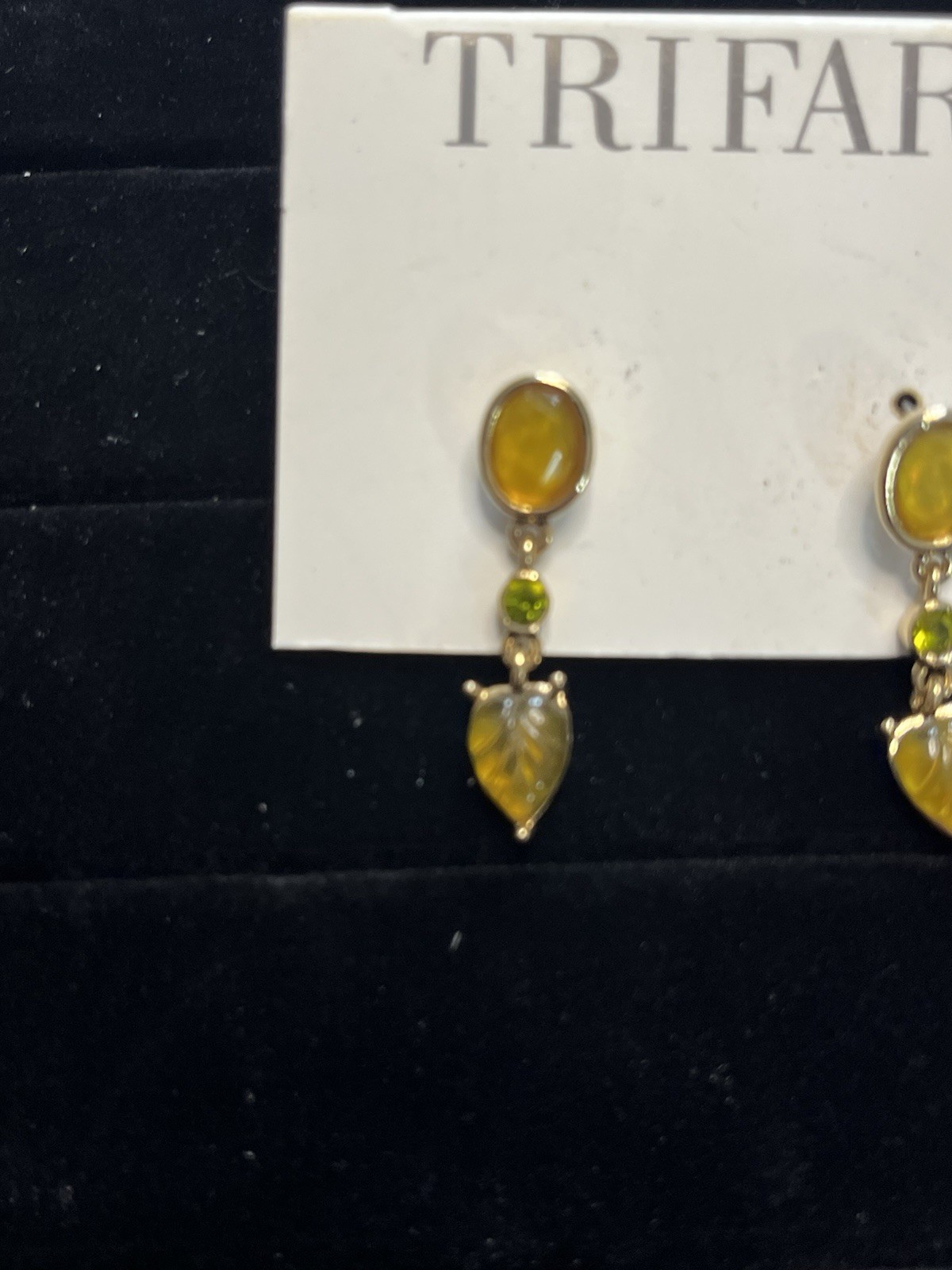 Trifari Earrings Gold Tone Posts New with Tag Fashion Earrings